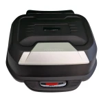 Motorcykel topbox 47L - universell avtagbar topbox med lås och ryggstöd