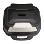 Motorcykel topbox 47L - universell avtagbar topbox med lås och ryggstöd