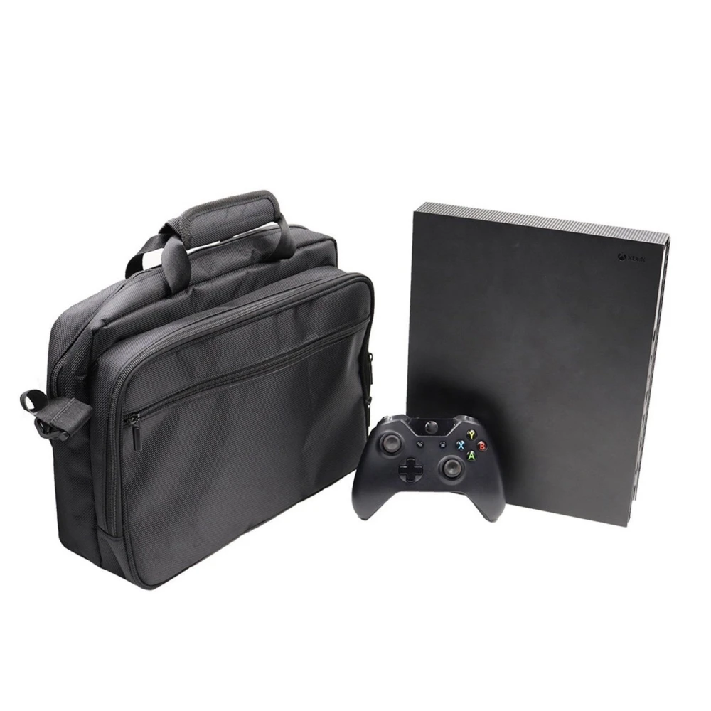 Transportväska för Xbox One X för konsol, spel och tillbehör med stor kapacitet