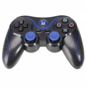 Kompatibel DualShock 3-handkontroll PS3 Bluetooth svart blå Sixaxis