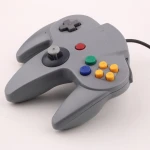 Kompatibel Nintendo 64-handkontroll med originalkontakt och svart kabel