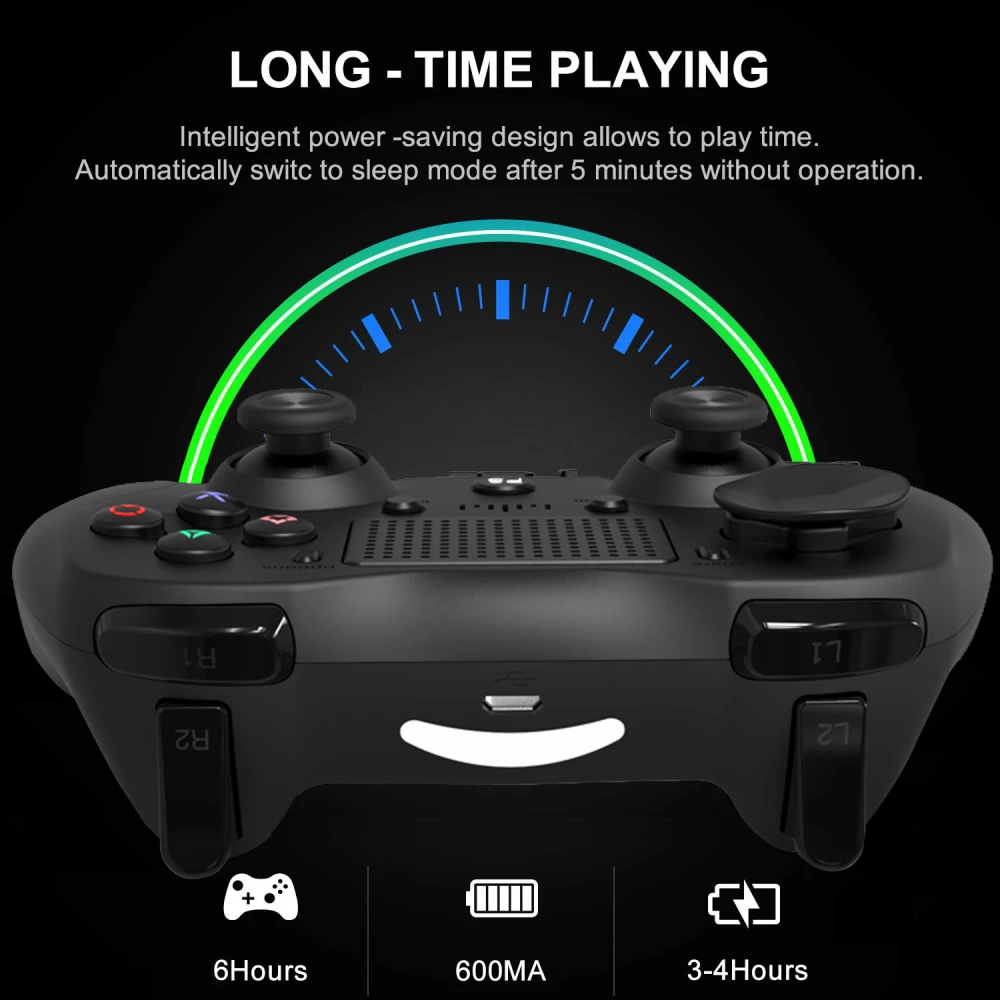 Kompatibel PS4-handkontroll vit trådlös DoubleShock 4