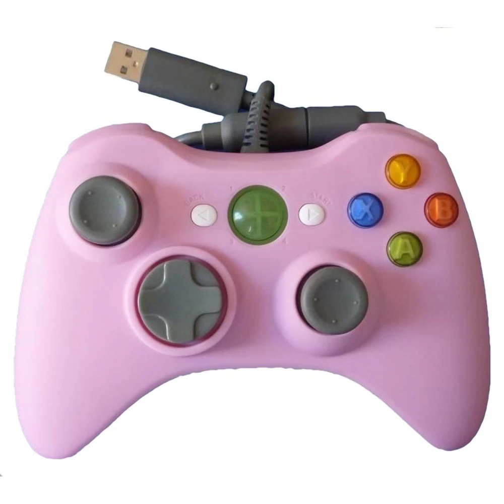 Kompatibel rosa trådad handkontroll för Xbox 360 - ergonomisk och pålitlig
