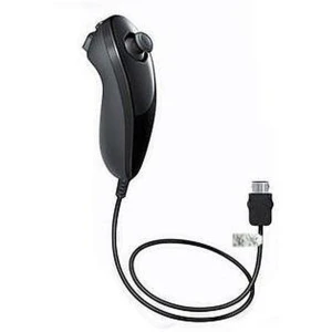 Kompatibel svart Wii Nunchuck-kontroll för exakt spelkontroll