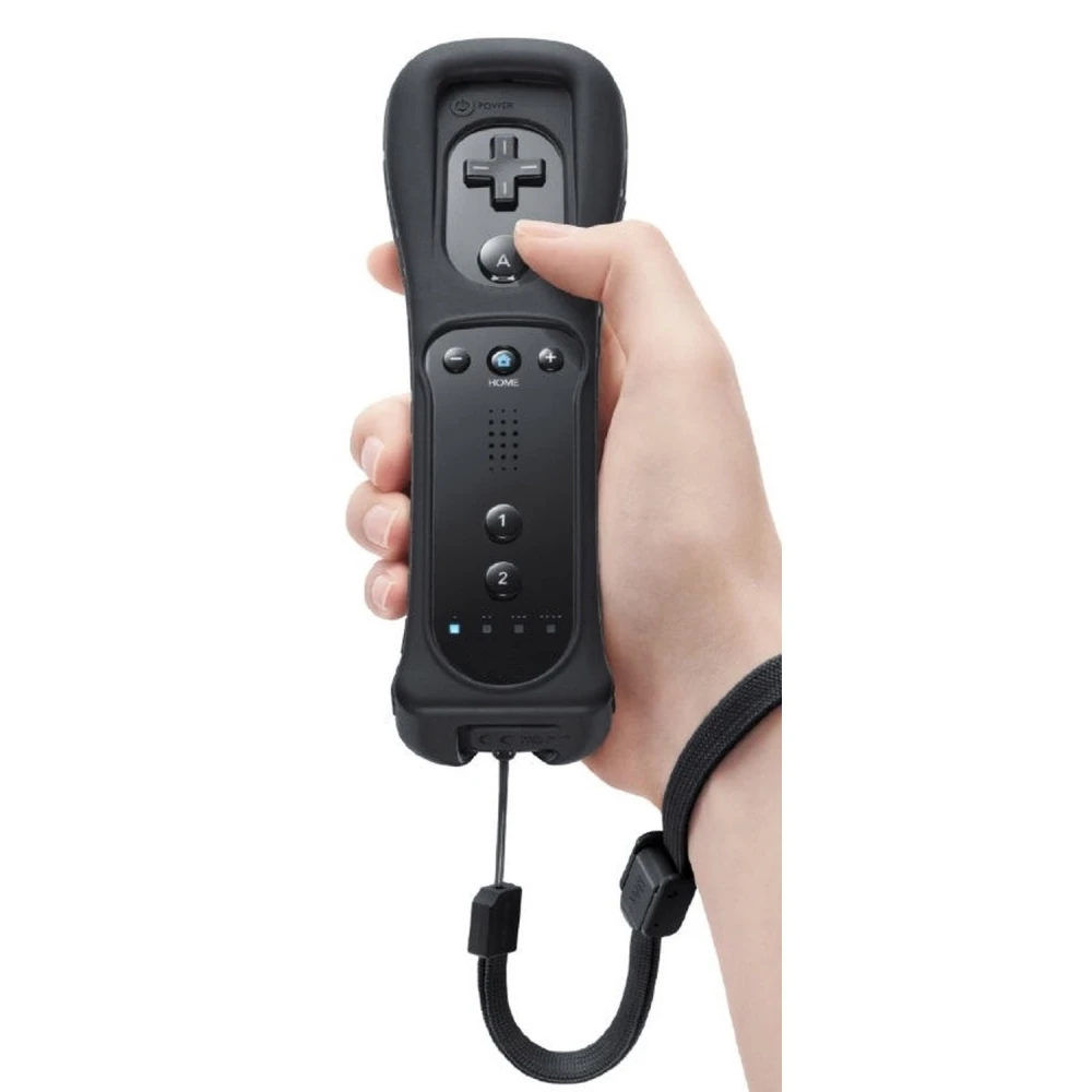 Wii Remote-kontroll med inbyggd Wii Motion Plus, svart