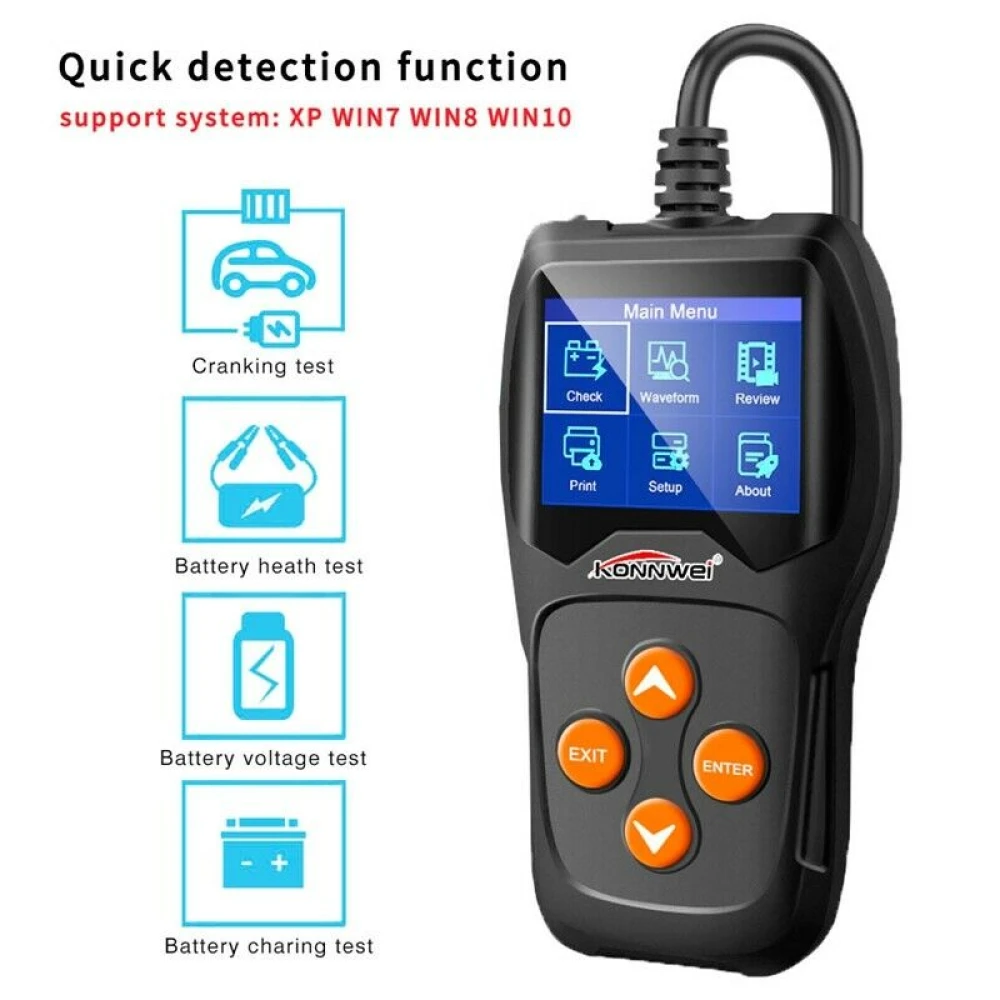 Konnwei KW600 12V batteritestare för bil och motorcykel