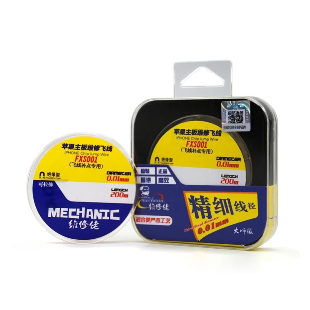 Isolerad koppar-mikrokabel för iPhone-reparation Mechanic FXS001 200m x 0.01mm