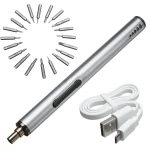 Mini elektrisk skruvmejsel trådlös USB uppladdningsbar 3 LED 22in1 set