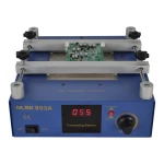 Vista lateral de Mlink 853a estación de precalentamiento mostrando superficie calefactora