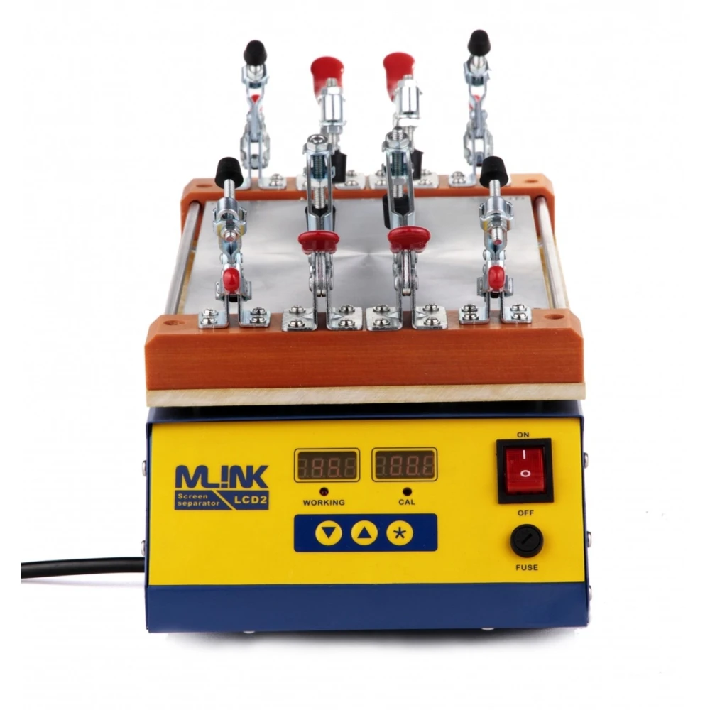 Detalle del soporte especial para fijar pantallas en estación separadora Mlink Lcd2