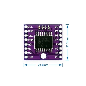 I2C PCF8574T-modul för Arduino - E/S-portexpander