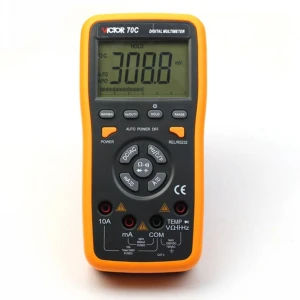 Digital multimeter med autorange Victor 70C och USB till PC för precisa mätningar