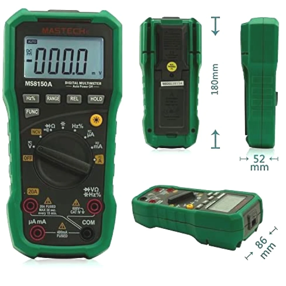 Digital multimeter Mastech MS8150A med frekvens och kapacitans CAT3 CAT4