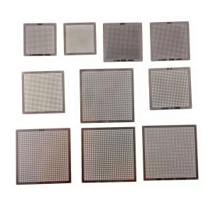 Pack 10 universella BGA-reballingmallar för direkt värme 0,3 till 0,76 mm