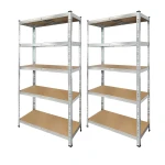 2-pack galvaniserad metallhylla 180x90x40 cm robust och mångsidig