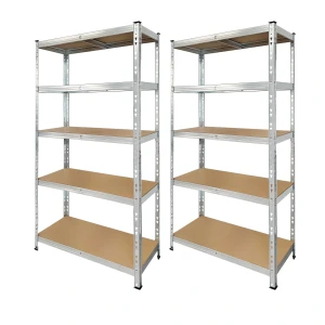 2-pack galvaniserad metallhylla 180x90x40 cm robust och mångsidig