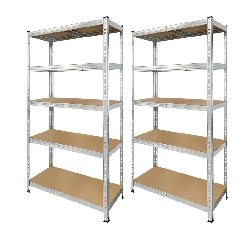 2-pack galvaniserad metallhylla 180x90x40 cm robust och mångsidig