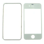 iPhone 4 glasdisplay vit med självhäftande ram för reparation