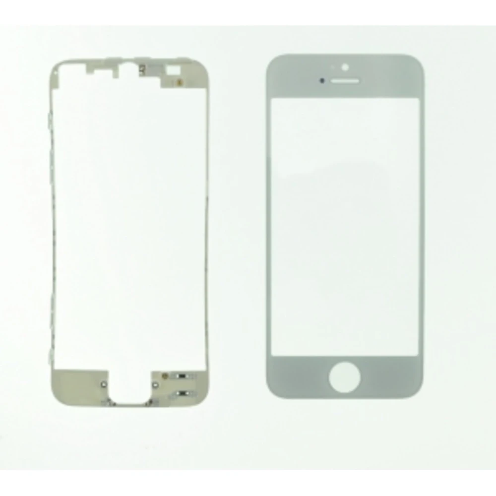 iPhone 5 glasdisplay vit med självhäftande ram för reparation