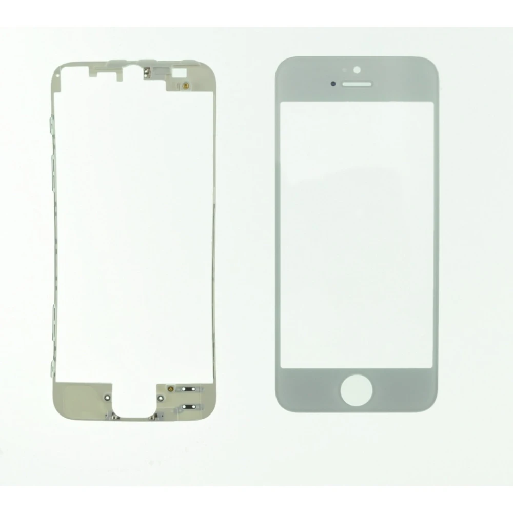 iPhone 5s glasdisplay vit med självhäftande ram från satkit
