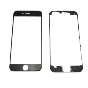 iPhone 6 skärmglas svart med självhäftande ram för reparation
