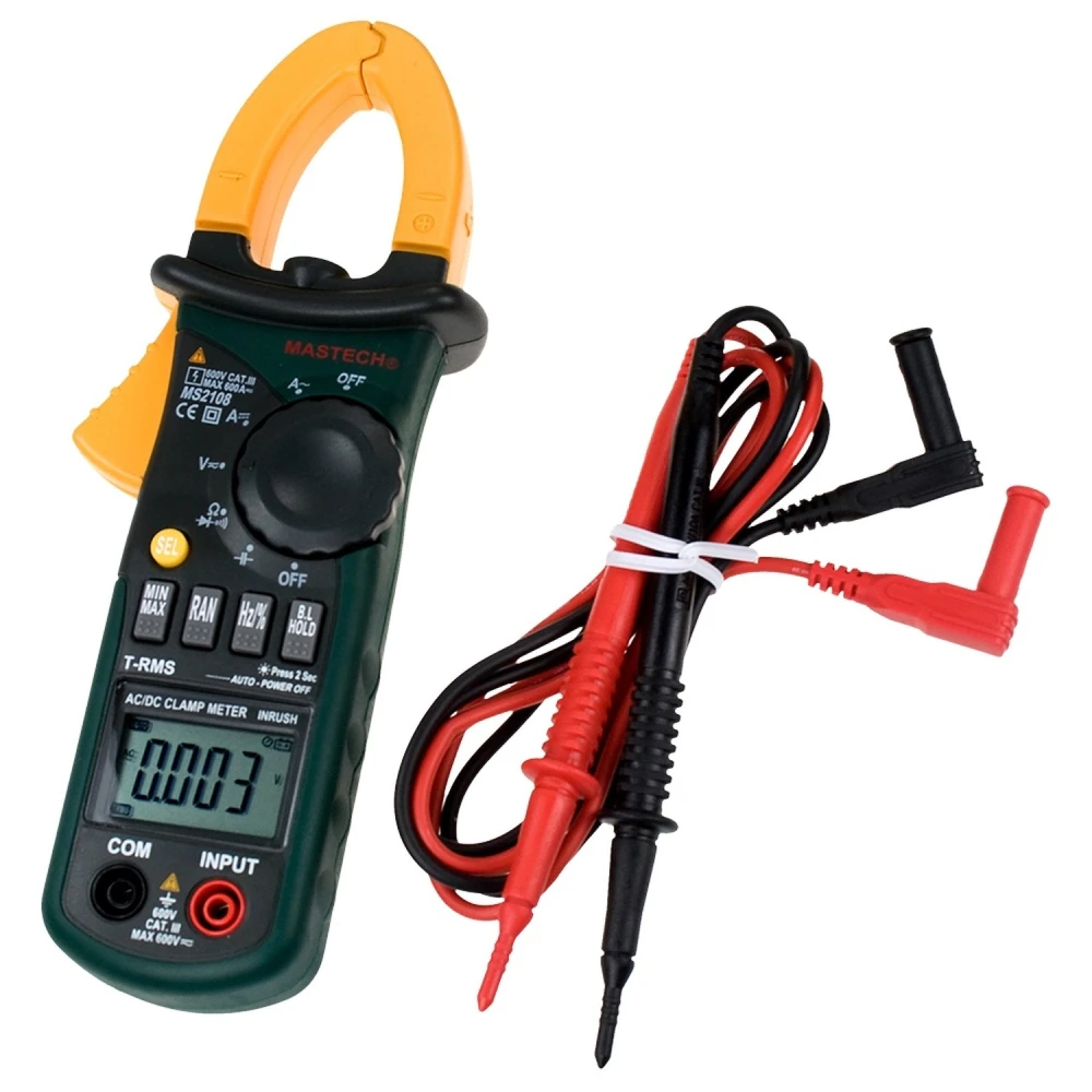 Tångamperemeter Mastech MS2108A autorange True RMS med kapacitans- och frekvensmätning