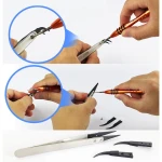 Pinzas antiestaticas electronica JAKEMY JM-T10-11 con punta curva