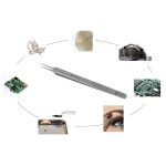 Extrafin pincett för elektronik Best Q3 rak för att ta bort elektroniska komponenter