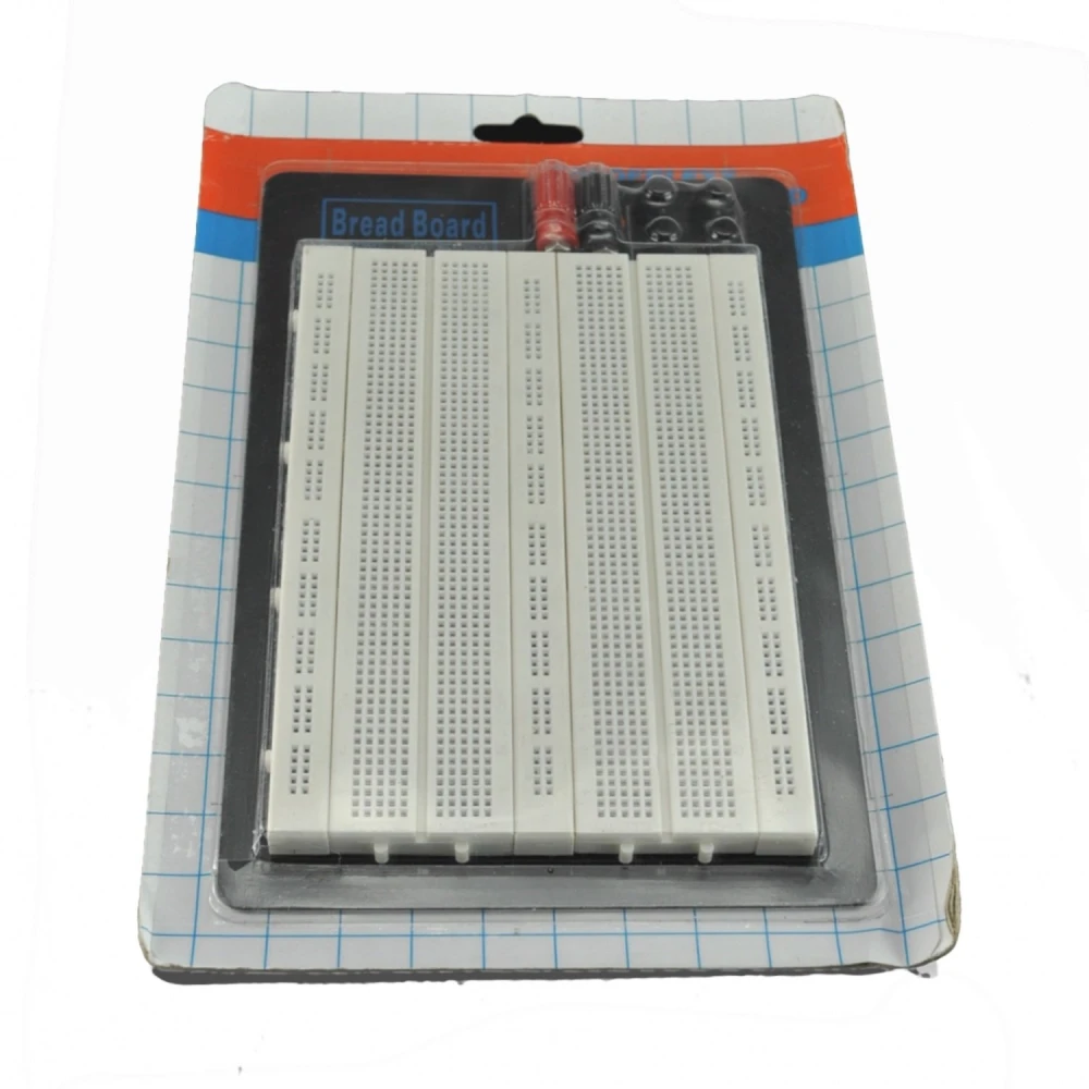 Prototypkort 1660 punkter 21.5cm x 13cm med metallbas och strömanslutning