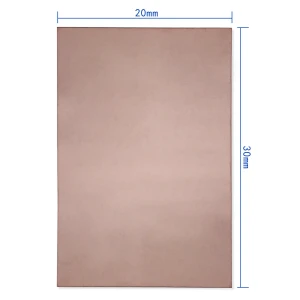 PCB-kort koppar 20x30cm enkelsidigt i FR4 glasfiber för DIY