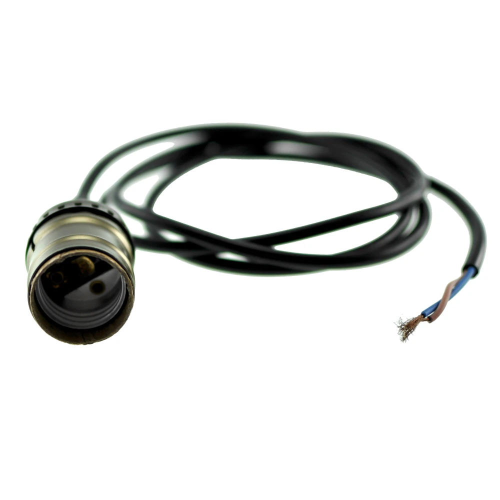 Detalle del porta lámpara industrial con cable de 1,1 metros y diseño retro