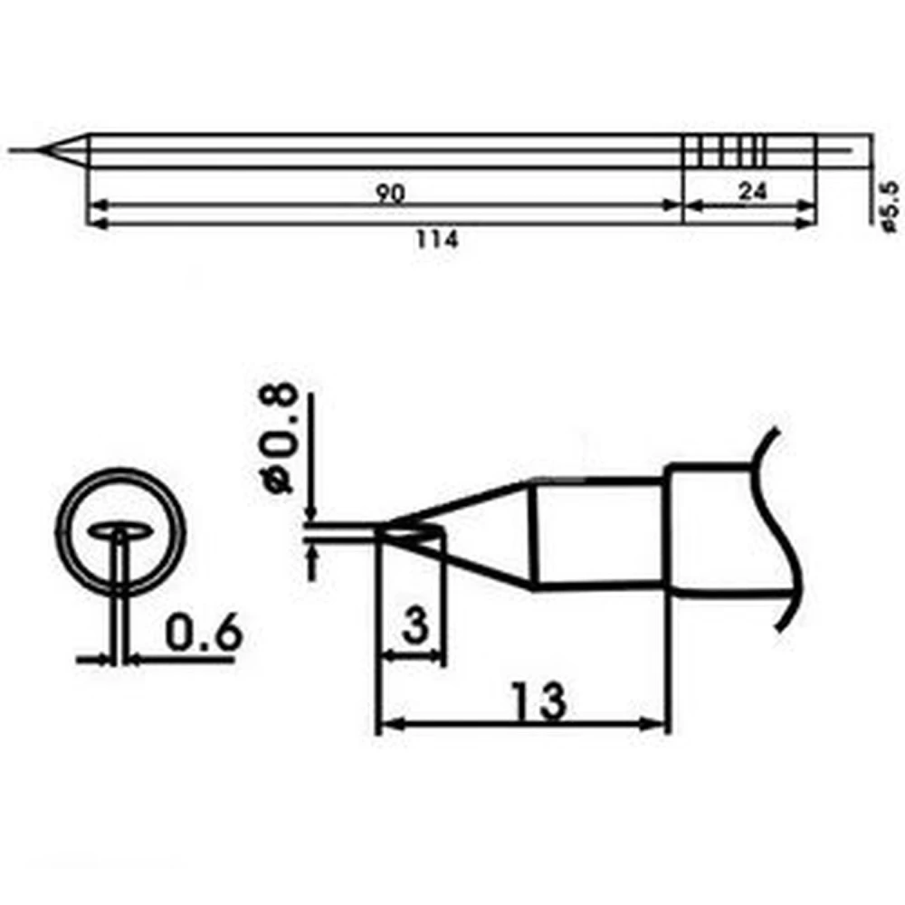Aoyue LF-08LD lödspets med inbyggt motstånd för lödstationer