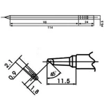 Aoyue LF-2BCM lödspets med inbyggt motstånd för lödstationer
