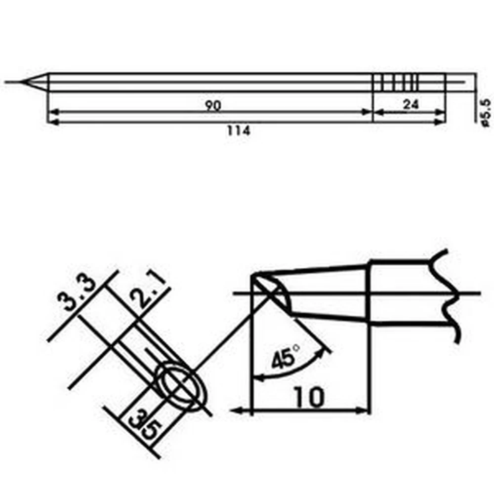 Aoyue LF-3BCM lödspets med inbyggt motstånd för lödstationer