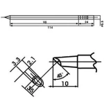 Aoyue LF-3BCM lödspets med inbyggt motstånd för lödstationer