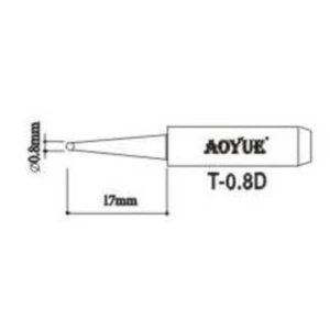 Reservspets till lödkolv Aoyue T0,8D för lödstationer