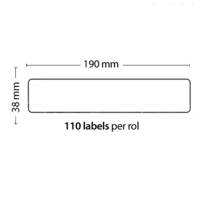 satkit Rulle med 110 självhäftande etiketter kompatibla Dymo 99018 190mm x 38mm