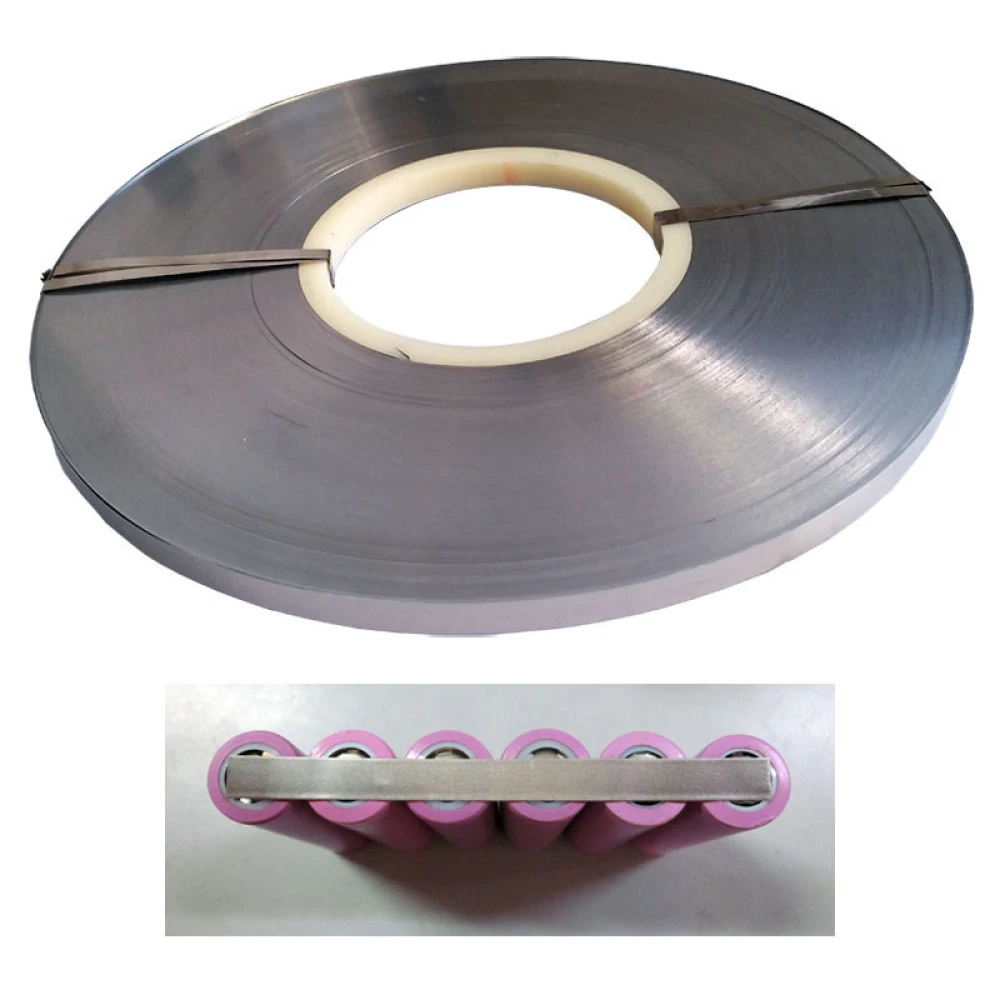 Stålremsa på rulle 0,1mmx5mm 1kg för 18650-batterier
