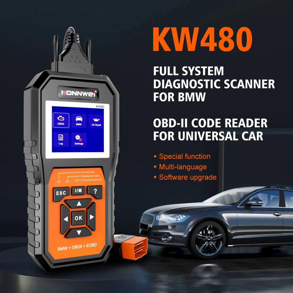 BMW diagnosscanner Konnwei KW480 - OBD2-verktyg för BMW