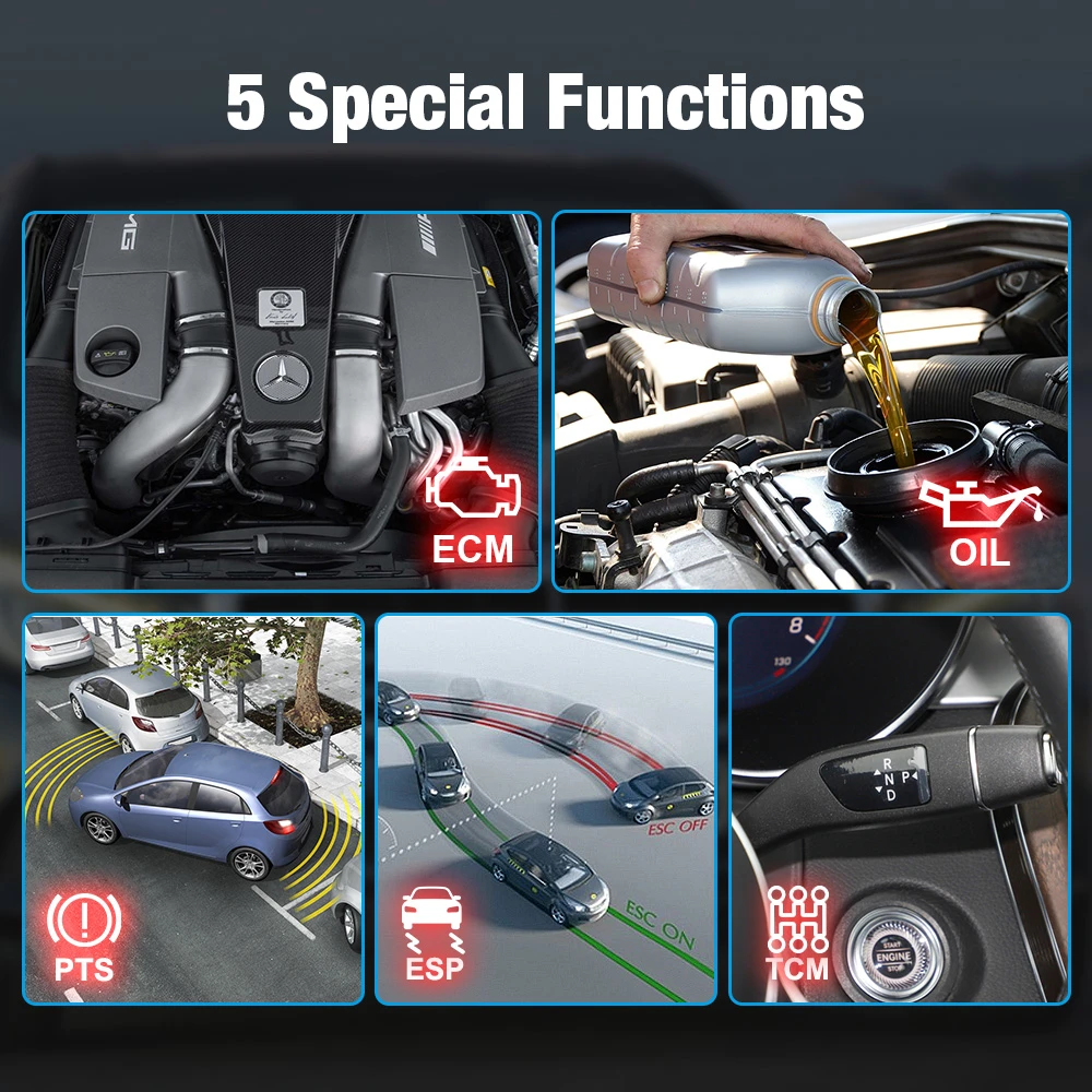 Scanner diagnóstico Konnwei KW460 con funciones avanzadas para Mercedes Benz