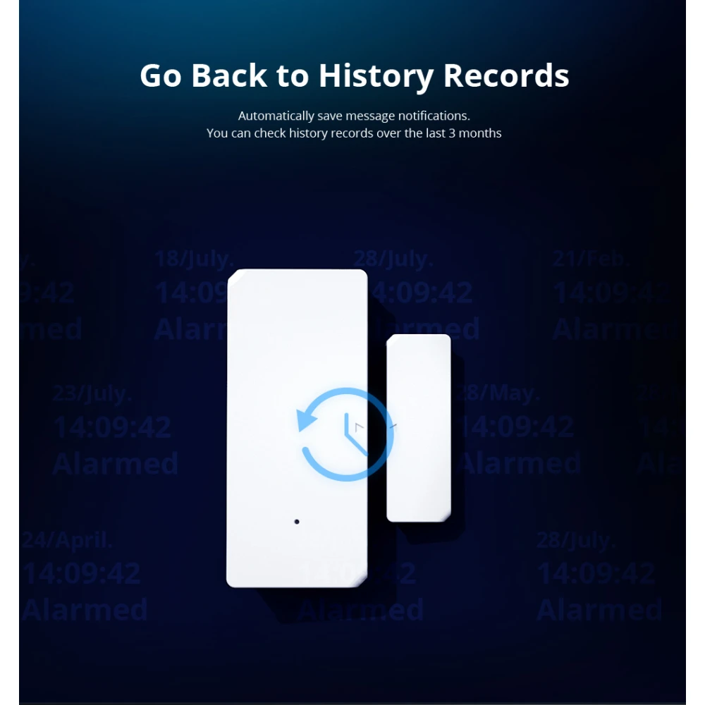 Trådlös dörr- och fönstersensor SONOFF DW2 RF för hemlarm