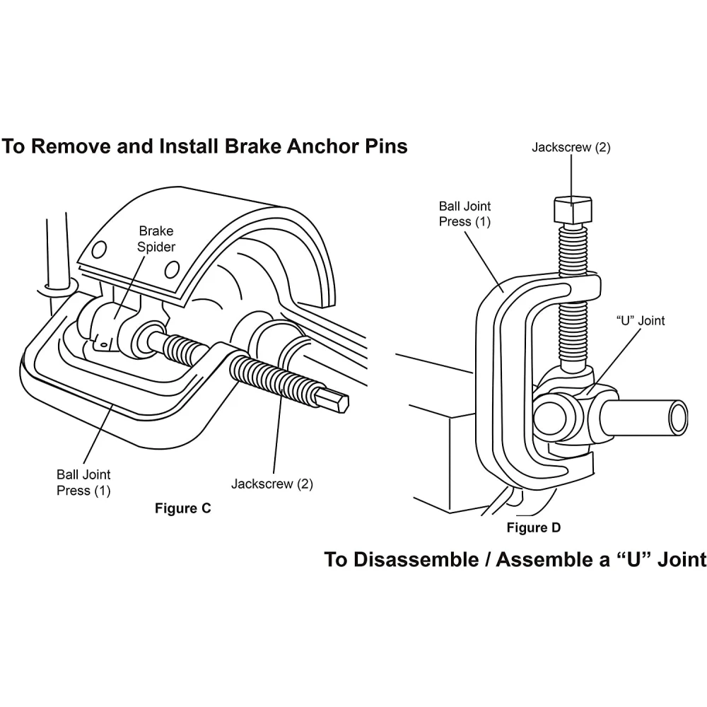 10-delars sats för kulleds- och bussningsverktyg 4x4 för terrängfordon