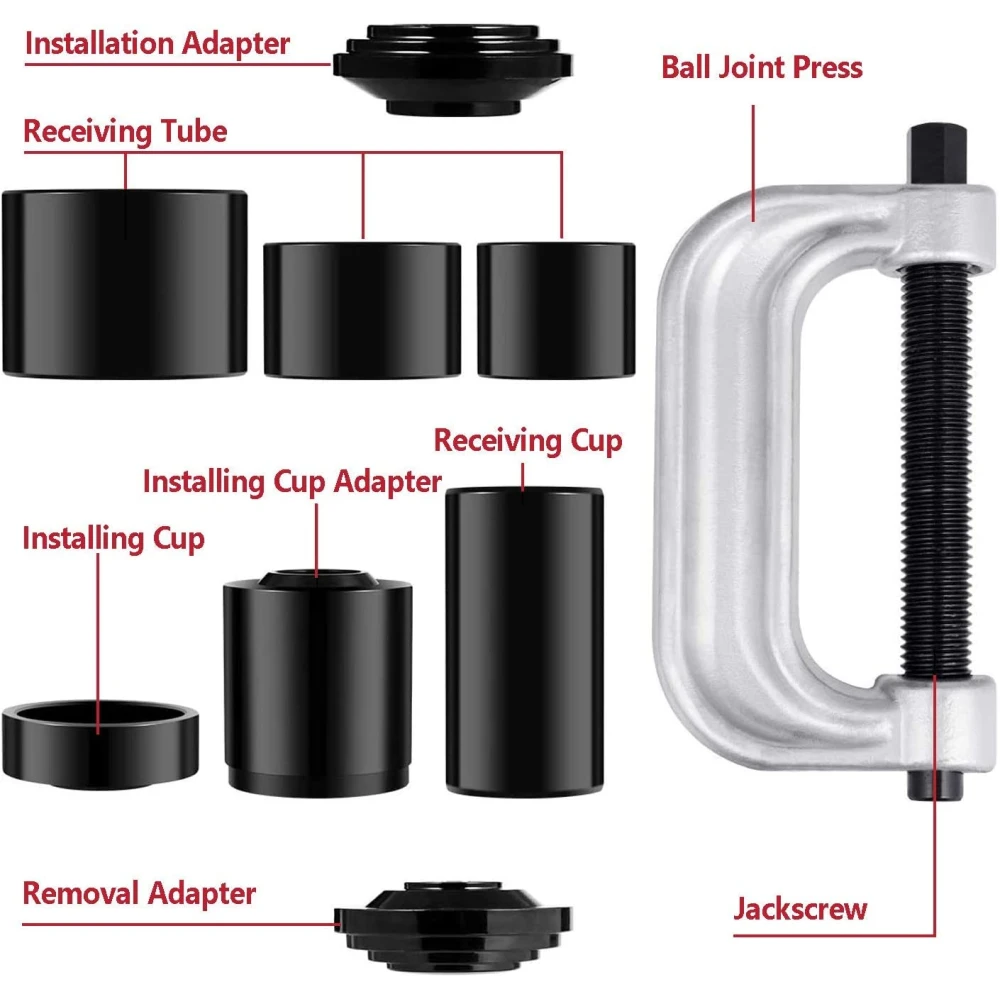 10-delars sats för kulleds- och bussningsverktyg 4x4 för terrängfordon