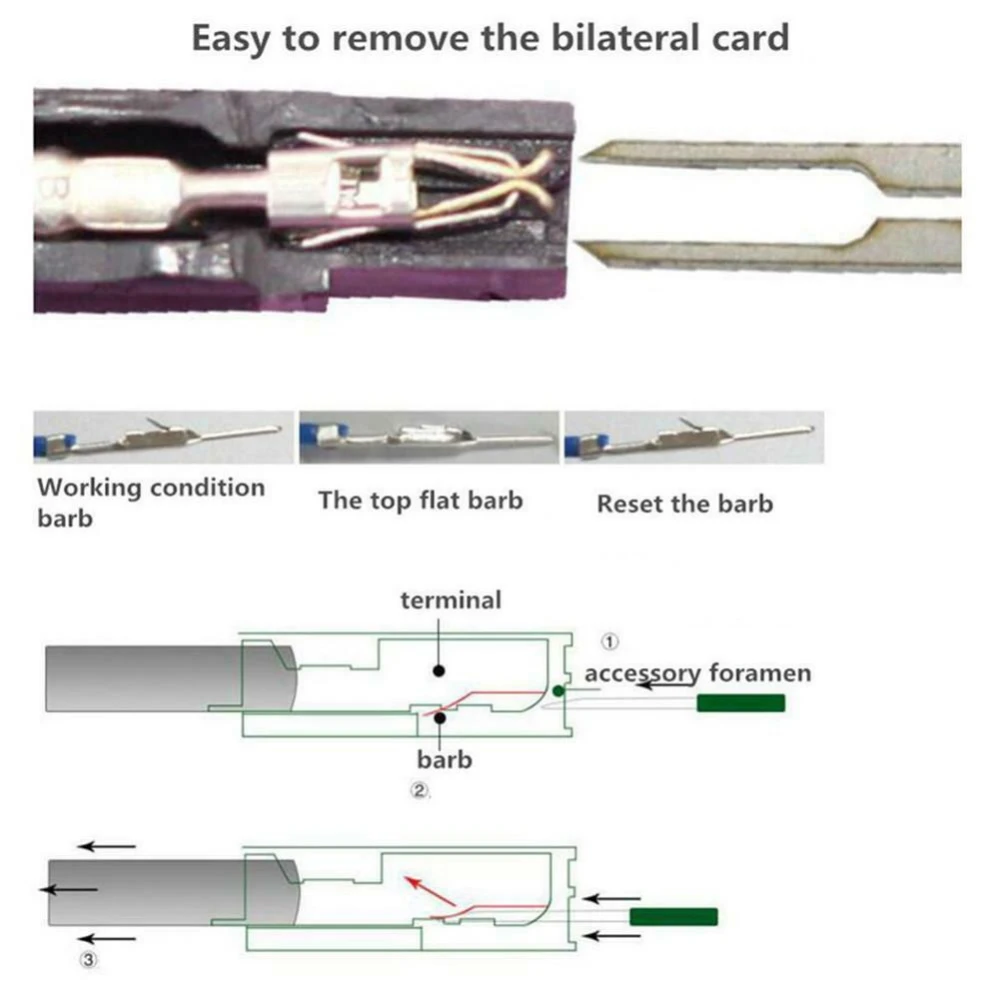 29-delars terminalutdragarset för bilkontakter i rostfritt stål TSX TOOL