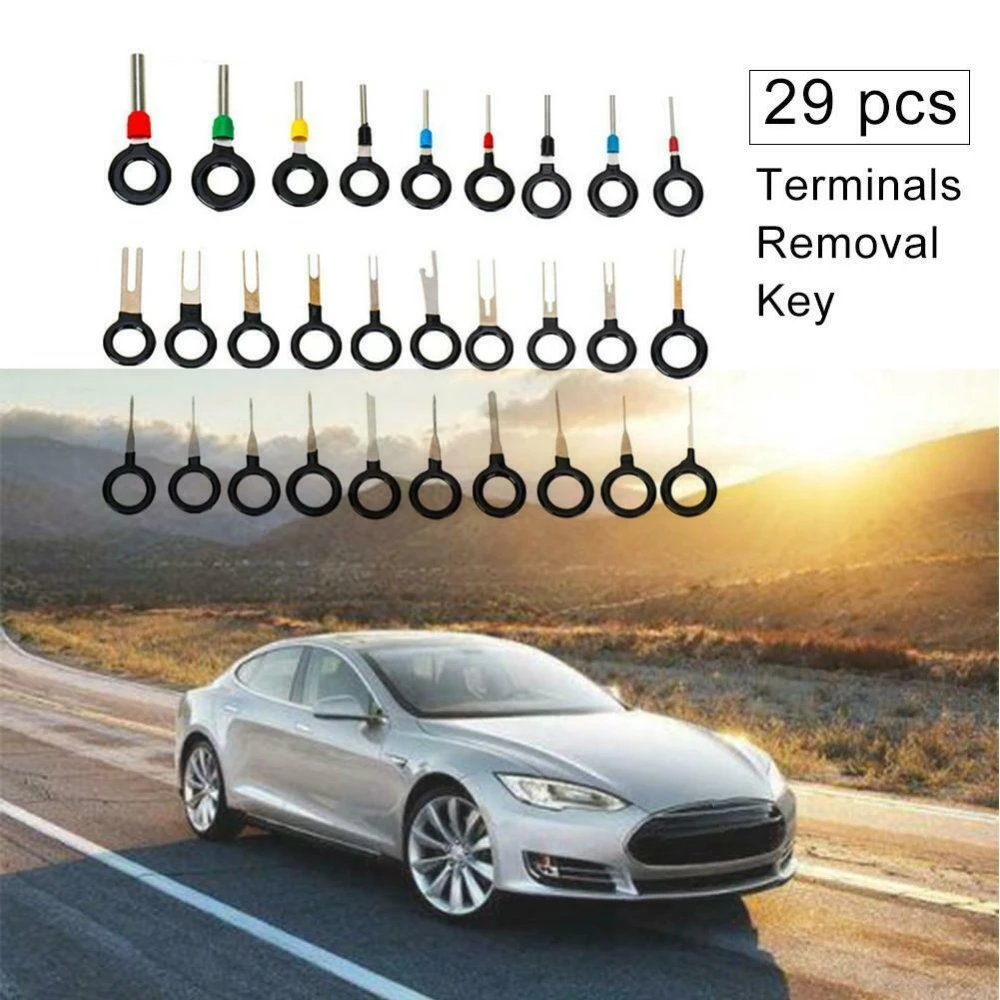 Herramienta retráctil para extracción de terminales de coche en acero inoxidable