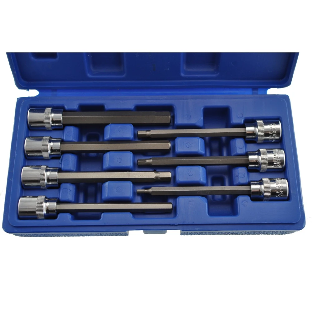 Set llaves allen largas para coche con acabados en acero cromo vanadio