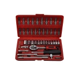 1/4 sexkants hylsnyckelsats 46 delar TSX TOOL för bil och DIY