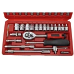 1/4 sexkants hylsnyckelsats 46 delar TSX TOOL för bil och DIY