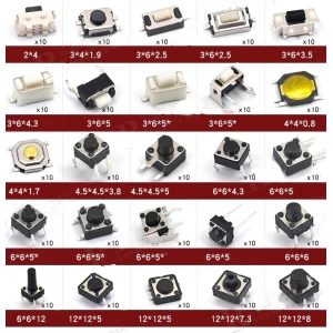 Fotek Set med tryckknappar 250 delar med 25 varianter satkit