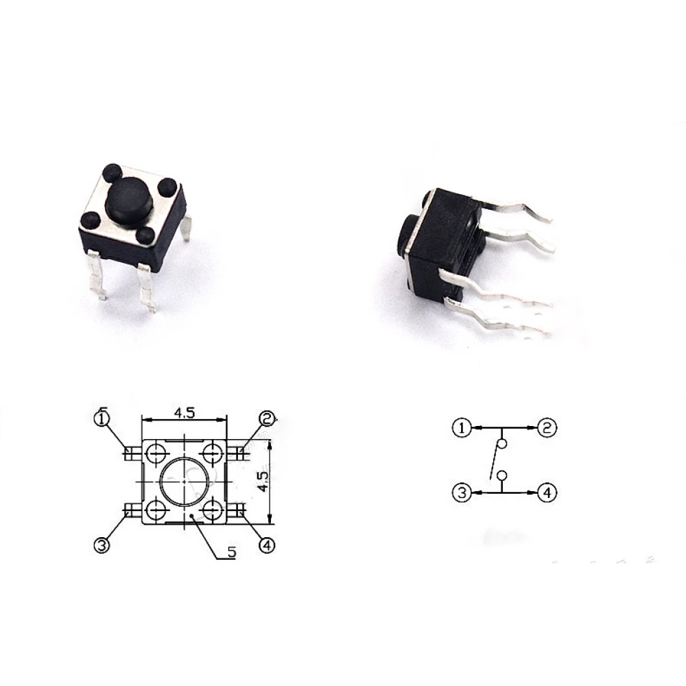 Conjunto de pulsadores táctiles variados para proyectos electrónicos satkit